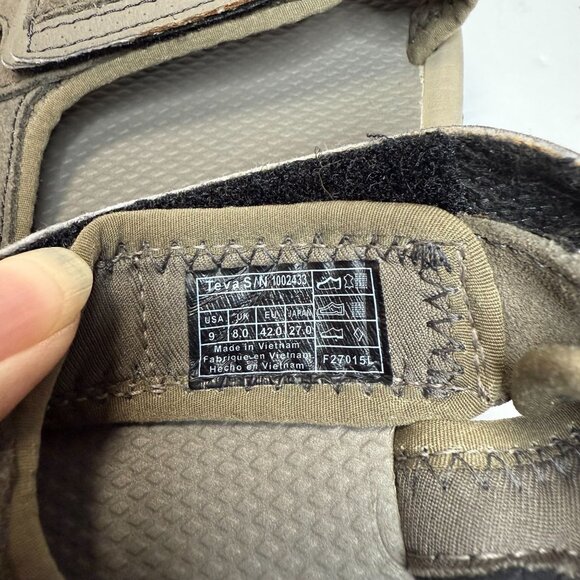 Teva Men's Sandals Size 9 Hudson Bungee Cord Brown Suede Hiking - Picture 8 of 8